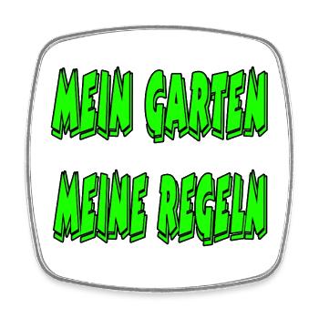 Garten - Viereckiger Kühlschrankmagnet - Weiß - Vorne