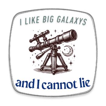 Big Galaxys Funny Space Shirt - Viereckiger Kühlschrankmagnet - Weiß - Vorne