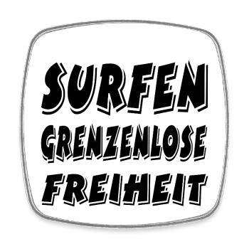 Surfen - Viereckiger Kühlschrankmagnet - Weiß - Vorne