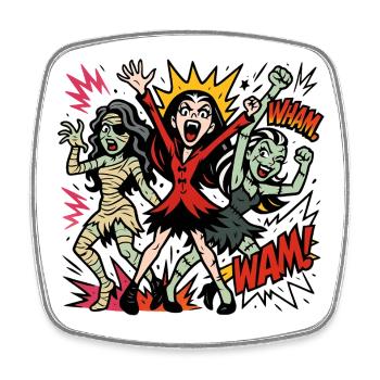 Vampire Queen Zombie Dance - Square fridge magnet - white - Front