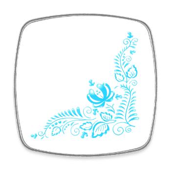 Ornament - Square fridge magnet - white - Front
