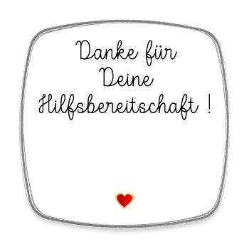 THANK YOU HELPFULNESS HEART - Square fridge magnet - white - Front