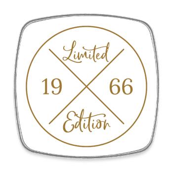 Cadeau 60ème anniversaire - Edition Limitée 1966 - Magnet carré - blanc - Devant
