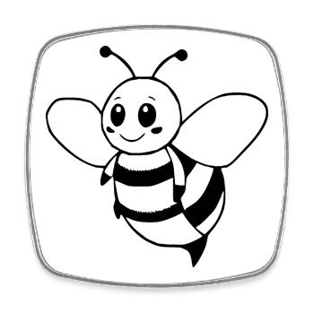 Abeille Abeille Apiculteur - Magnet carré - blanc - Devant