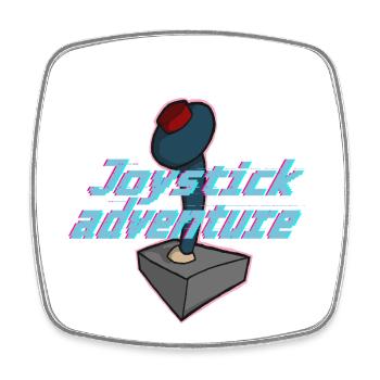 Bug de jeu d’aventure néon - Magnet carré - blanc - Devant