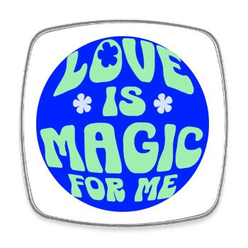 Love is like magic, like a beautiful spell - Square fridge magnet - white - Front