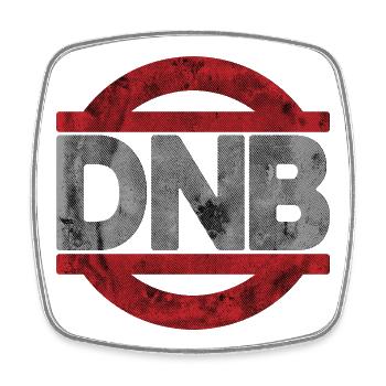 DNB Do Not Bend Grunge - Square fridge magnet - white - Front