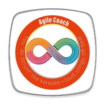 Do Scrum - Viereckiger Kühlschrankmagnet - Weiß - Vorne