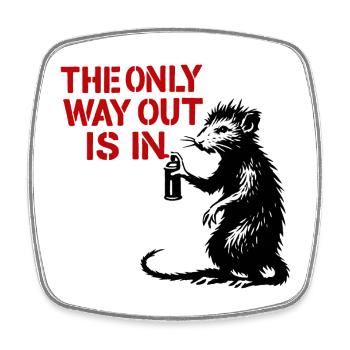 The Way Inside - Square fridge magnet - white - Front
