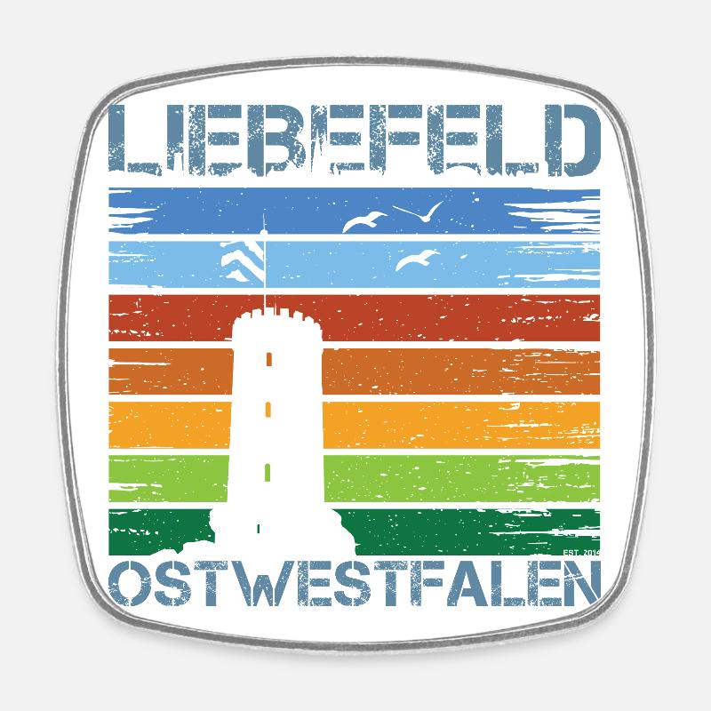 Liebefeld ❤ Sparrenburg - Magnet carré - blanc