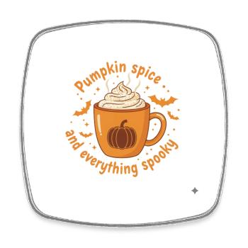 Halloween Spice Pumpkin Mug - Square fridge magnet - white - Front