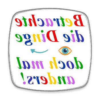Betrachte die Dinge anders-Think Different Design - Viereckiger Kühlschrankmagnet - Weiß - Vorne
