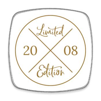 Cadeau 18ème anniversaire - Edition limitée 2008 - Magnet carré - blanc - Devant