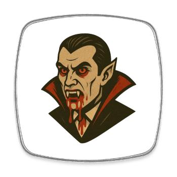vampire Dracula Illustration Style rétro Halloween - Magnet carré - blanc - Devant