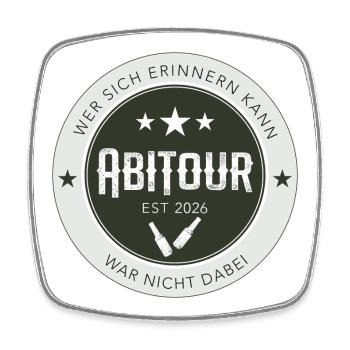 Abitour Vintage Badge - Magnet carré - blanc - Devant