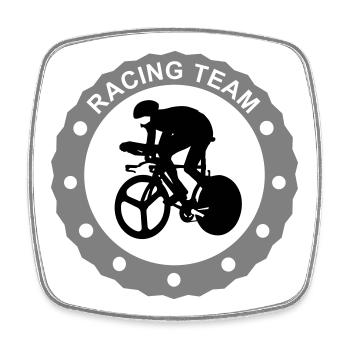 Racing team - Viereckiger Kühlschrankmagnet - Weiß - Vorne