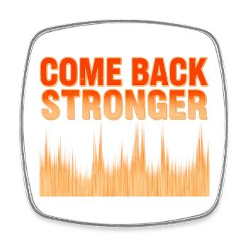 come back stronger - Square fridge magnet - white - Front