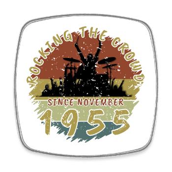 70th Birthday Rocking the crowd DRM 11/1955 - Square fridge magnet - white - Front