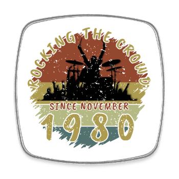 45e anniversaire Faire vibrer la foule DRM 11/1980 - Magnet carré - blanc - Devant