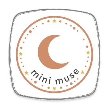 Mignonne conception de cercle lunaire - Magnet carré - blanc - Devant