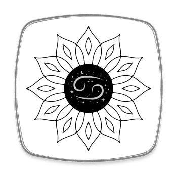 Starry Black Spotted Cancer - Square fridge magnet - white - Front