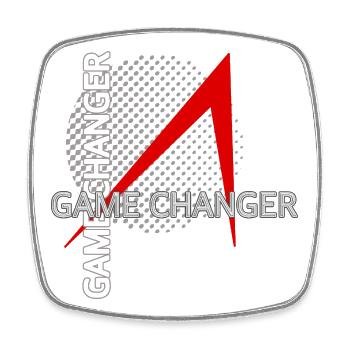 game changer - Viereckiger Kühlschrankmagnet - Weiß - Vorne