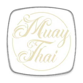 Muay thai - Square fridge magnet - white - Front