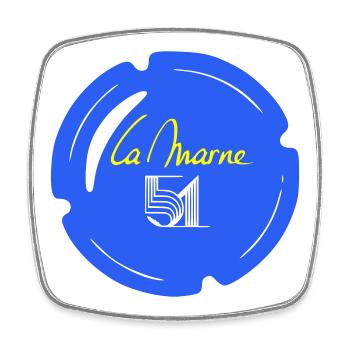 Capsule la Marne 51 - Square fridge magnet - white - Front