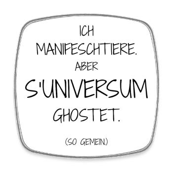 Cooler Statement-Spruch Alltag I Ch-dütsch - Viereckiger Kühlschrankmagnet - Weiß - Vorne