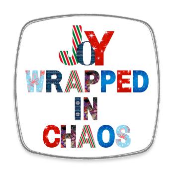 Conception de la typographie de Noël - Magnet carré - blanc - Devant