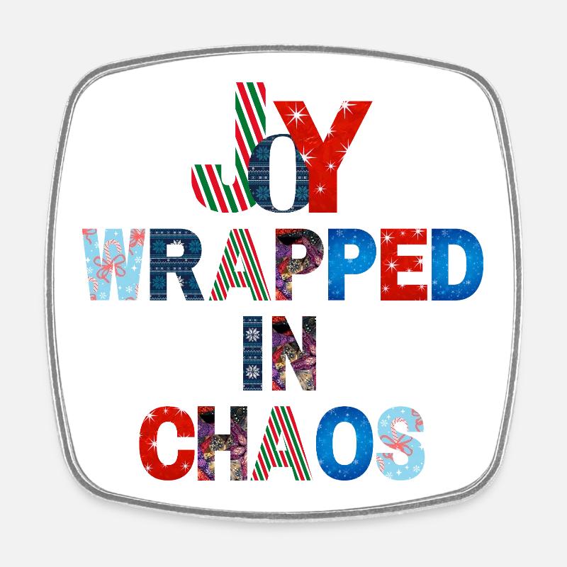 Conception de la typographie de Noël - Magnet carré - blanc