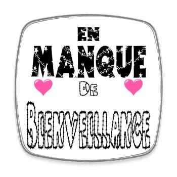 En Manque De Bienveillance - Magnet carré - blanc - Devant