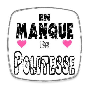 Lack of Politeness - Square fridge magnet - white - Front