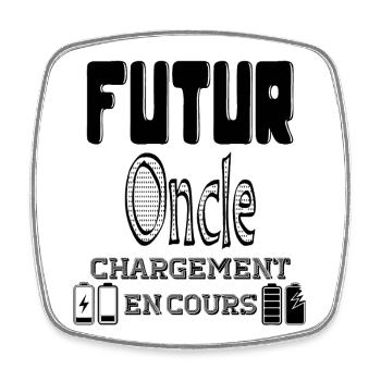 Futur Oncle Chargement En Cours - Magnet carré - blanc - Devant