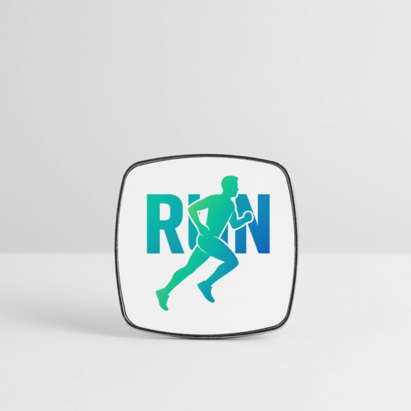 Dynamic Runner RUN Square fridge magnet
