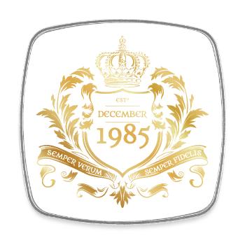 40e anniversaire Semper Verum - Créé 12/1985 - Magnet carré - blanc - Devant
