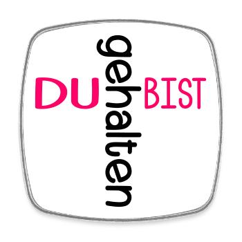 DU BIST GEHALTEN KIRCHE - Viereckiger Kühlschrankmagnet - Weiß - Vorne