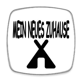 Zelten - Viereckiger Kühlschrankmagnet - Weiß - Vorne