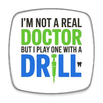 Dental Professional Life Oral Care  - Square fridge magnet - white - Front