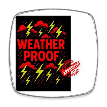Weatherproof Graphic Design - Square fridge magnet - white - Front