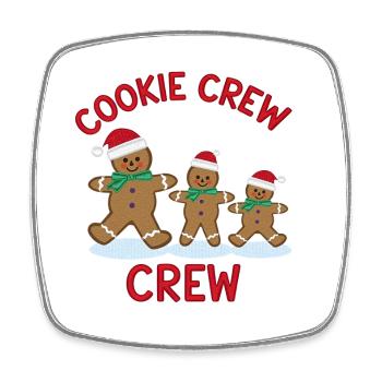 Cookie Crew Christmas Guys - Square fridge magnet - white - Front