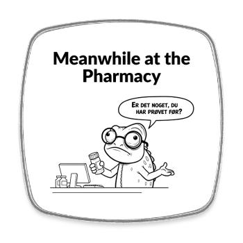 Fun design for the pharmacist and the pharmaconomist - Square fridge magnet - white - Front