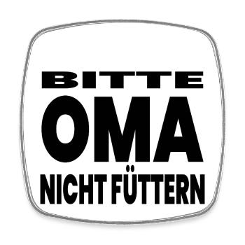 Oma - Viereckiger Kühlschrankmagnet - Weiß - Vorne