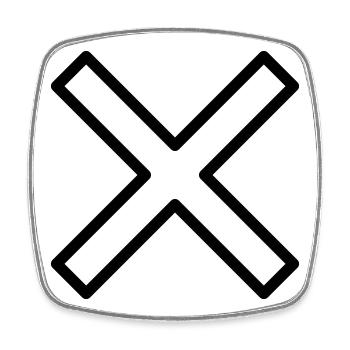 croix - Magnet carré - blanc - Devant
