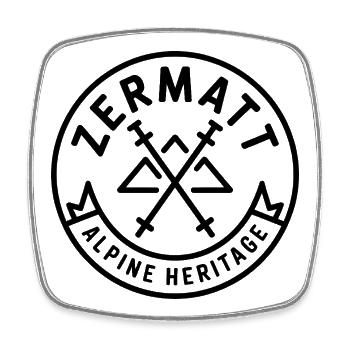 Zermatt - Souvenir Design - Square fridge magnet - white - Front