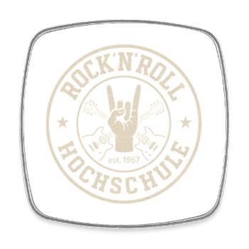Rock 'n' Roll College Logo - Square fridge magnet - white - Front