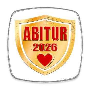 ABSCHLUSS ABI 2026 ABITUR - Viereckiger Kühlschrankmagnet - Weiß - Vorne