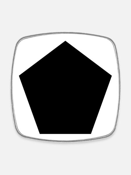 Fuenfeck - Square fridge magnet - white