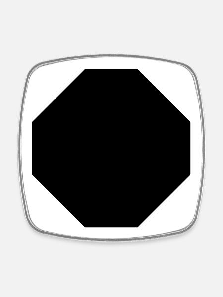 octagon - Square fridge magnet - white