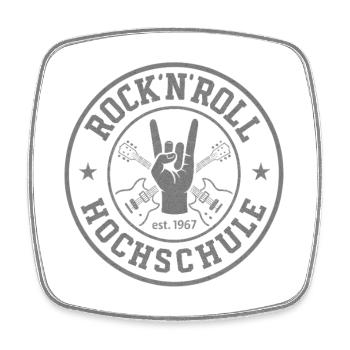Rock 'n' Roll College Logo - Square fridge magnet - white - Front